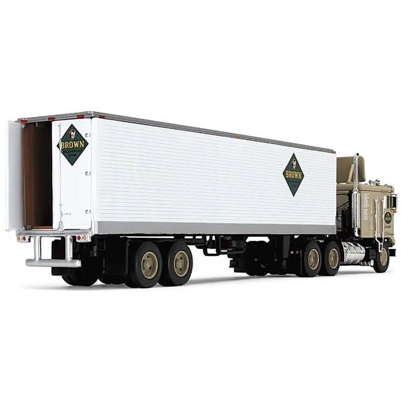 First Gear DCP 1/64 Kenworth K100 COE & 40' Vintage Trailer, Fallen Flag #48: Brown Transport Corp 60-1613