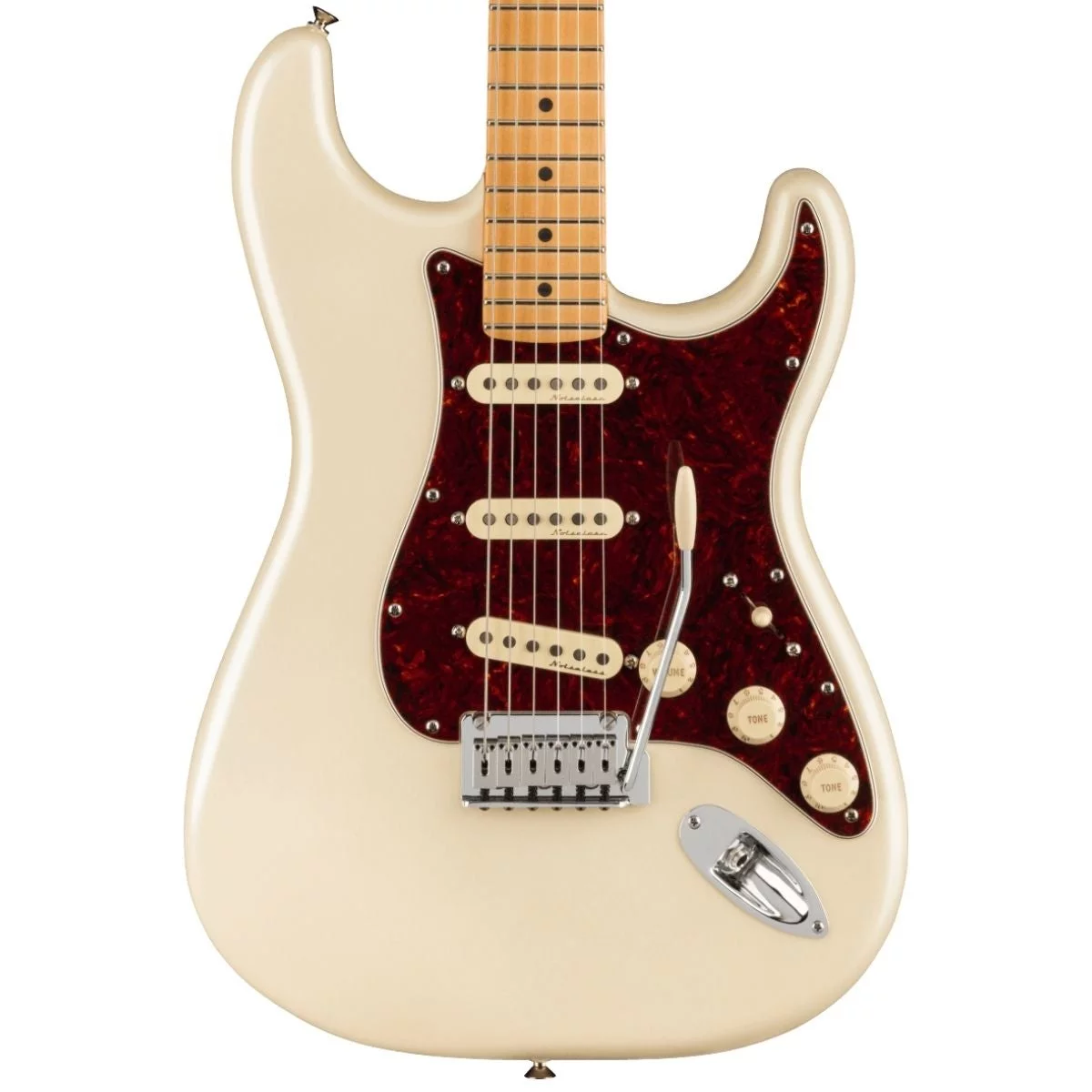 Fender Player Plus Stratocaster Electric Guitar (Olympic White, Maple Fretboard)