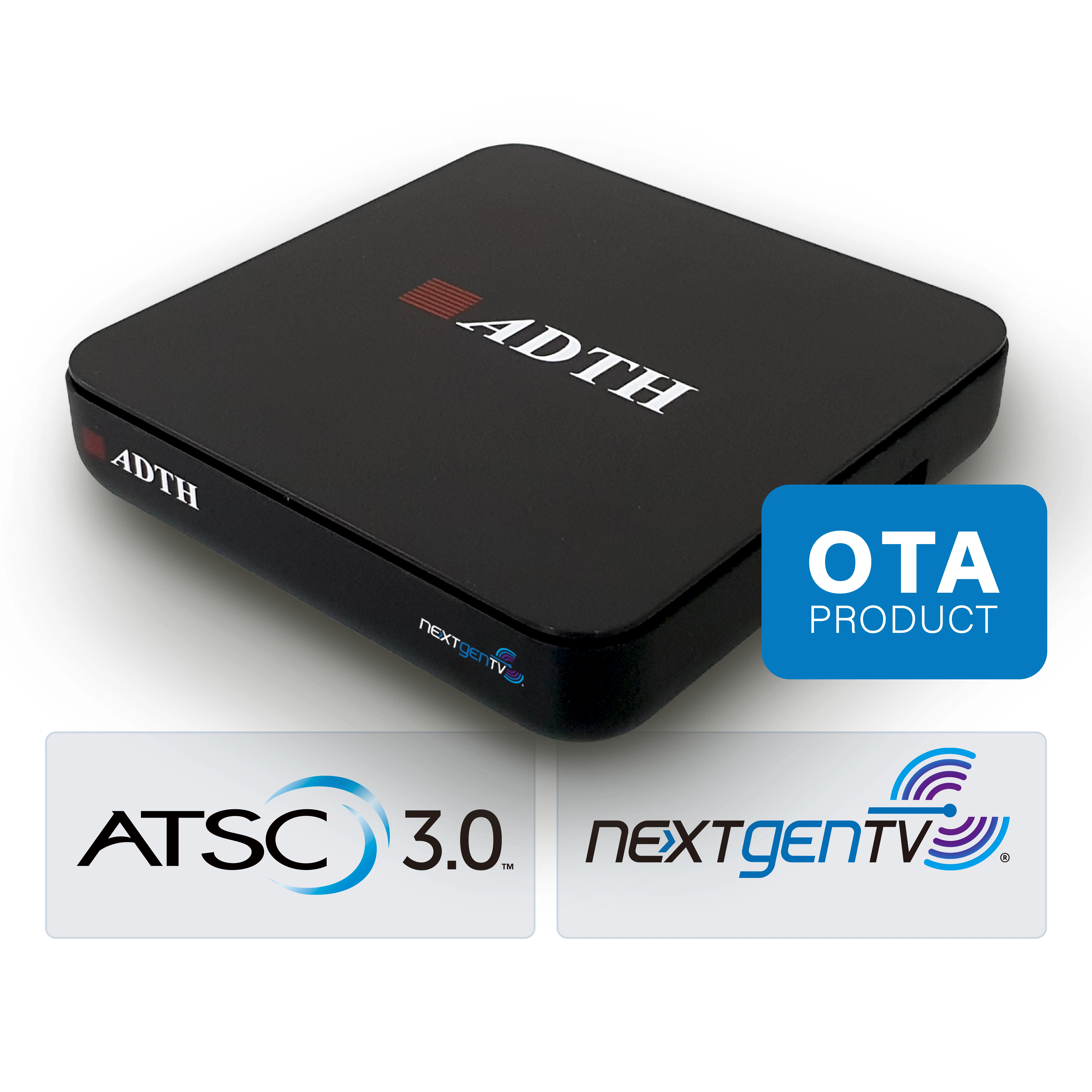 ADTH NextGen TV Box, Watch Free OTA ATSC 3.0 + 1.0 in 4K UHD resolution, NextGen TV Certified, DRM Security Verified