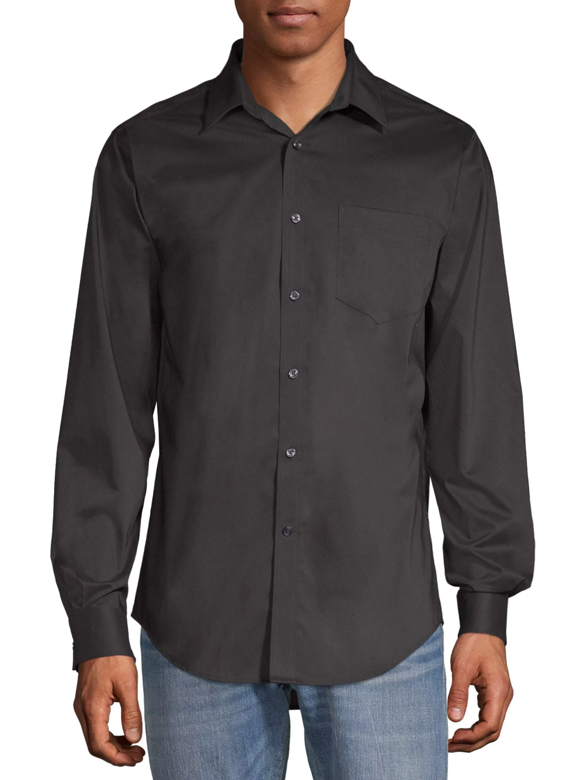 George Men's Long Sleeve Performance Dress Shirt, Up to 3XL