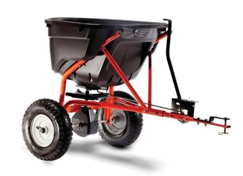 Agri-Fab 45-0463 Tow Behind Broadcast Spreader 130lb Capacity Metal Black