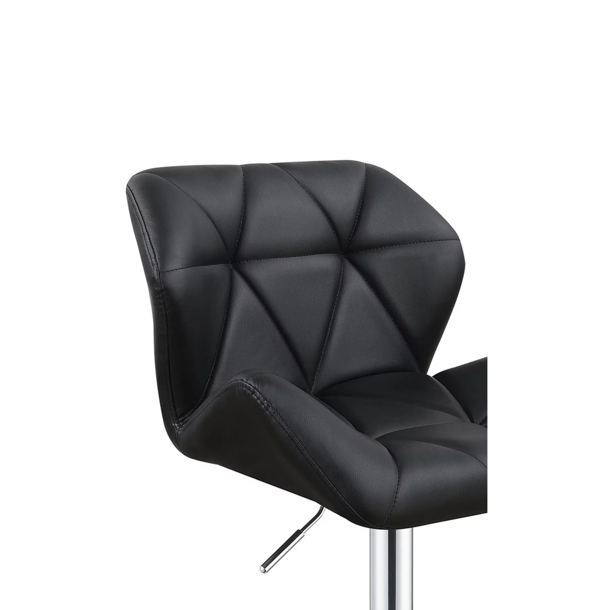 Berrington Adjustable Bar Stools Chrome and Black (Set of 2)