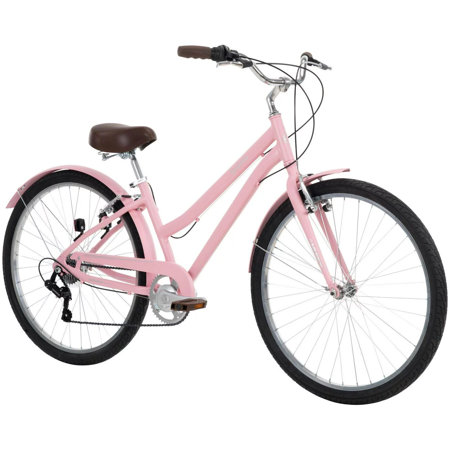 Huffy Women's 27.5 in. Sienna Comfort Bike, 7 Speed, Pink