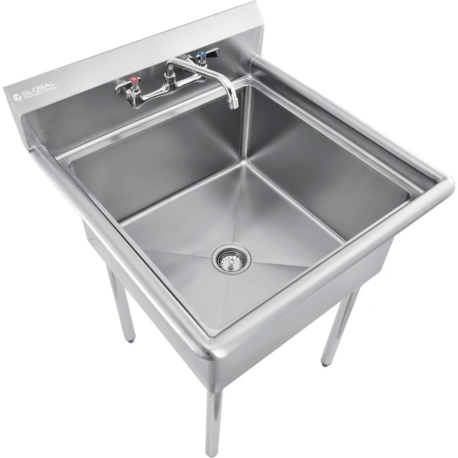 Stainless Steel Utility Sink W/Faucet & 10