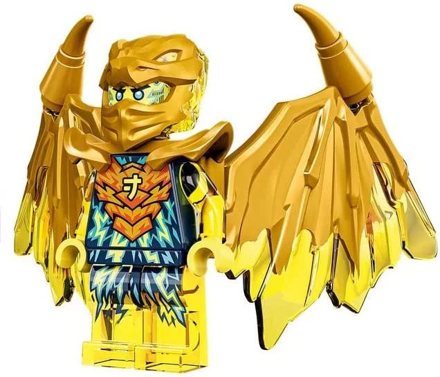 LEGO Ninjago Crystalized: Jay Golden Dragon Minifig with Nunchucks of Lightning