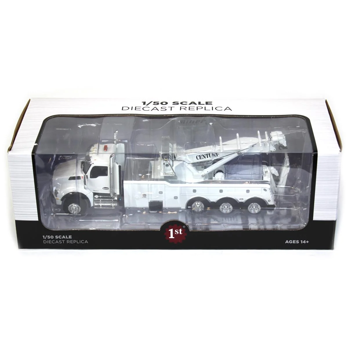 Kenworth T880 with Century Model 1060 Rotator Wrecker Tow Truck White 1/50 Diecast Model by First Gear