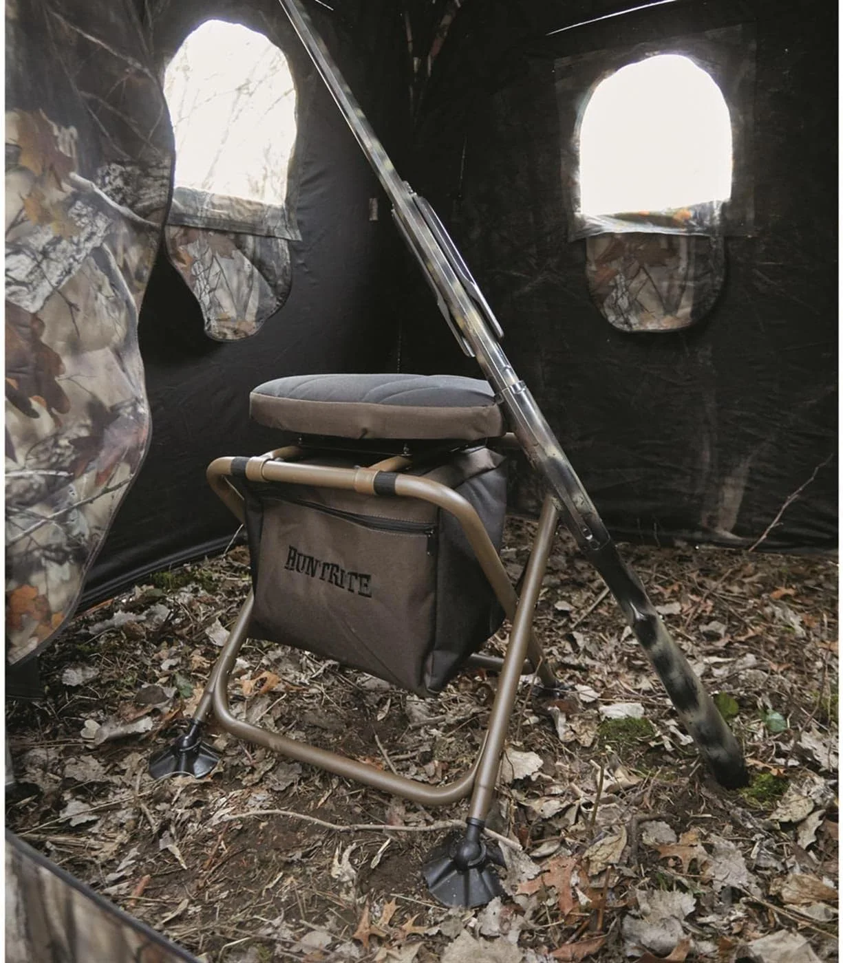 Guide Gear Deluxe Pop-Up Hunting Ground Blind, 1-2 Person Tent, Hunting Gear, Equipment, and Accessories, 4-Panel Spring Steel