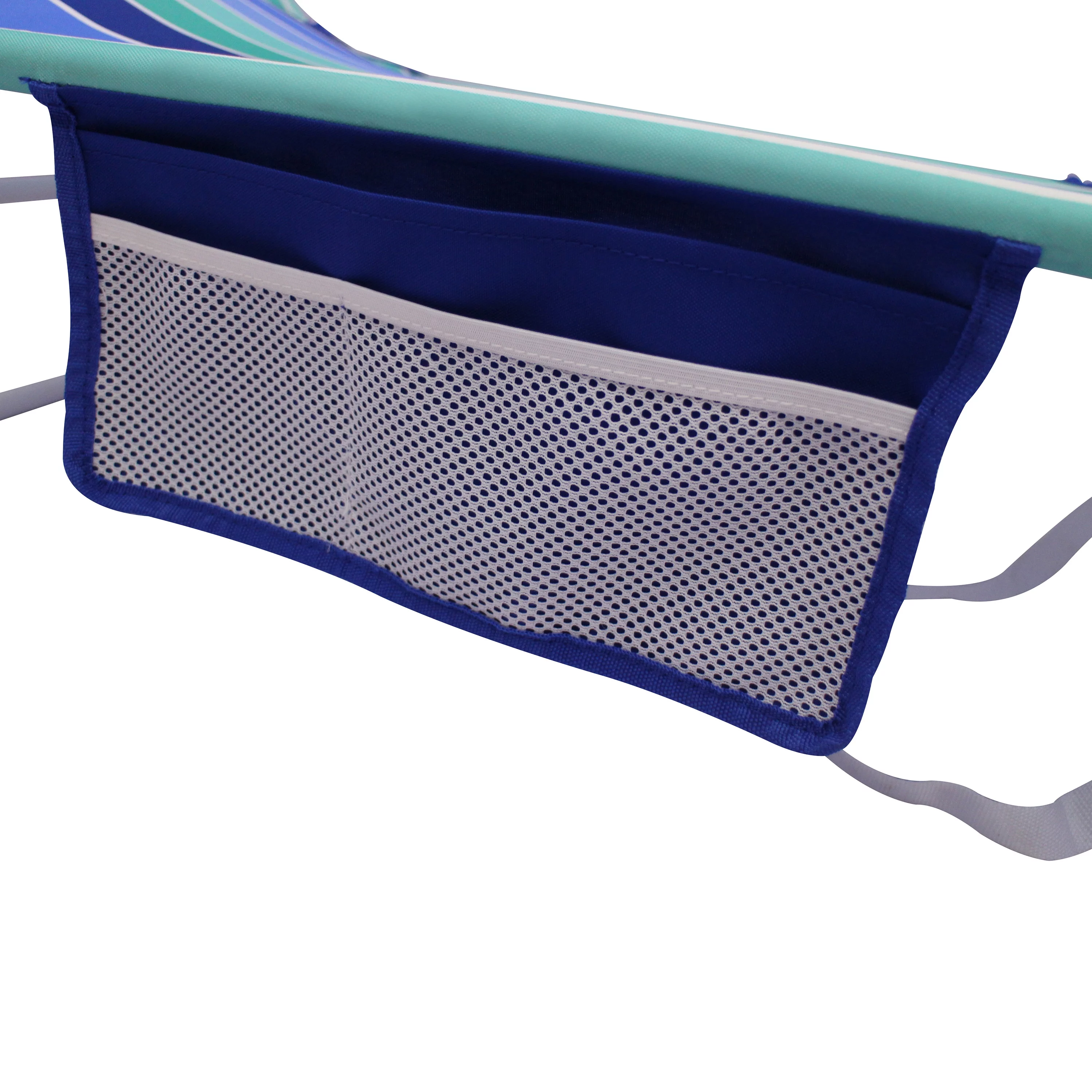 2-Pack Mainstays Folding Backpack Face-Down Beach Lounger, Blue & Green Stripe