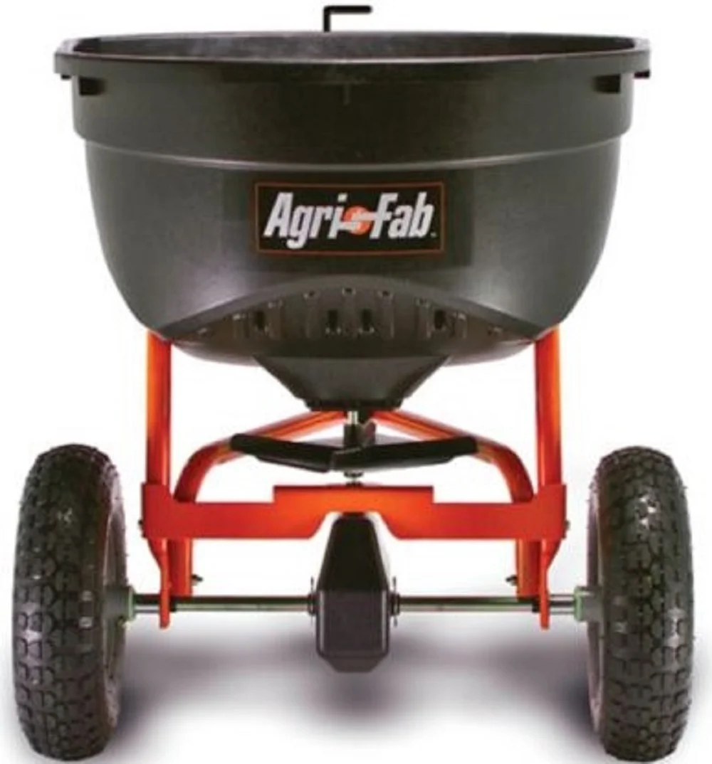 Agri-Fab 45-0463 Tow Behind Broadcast Spreader 130lb Capacity Metal Black