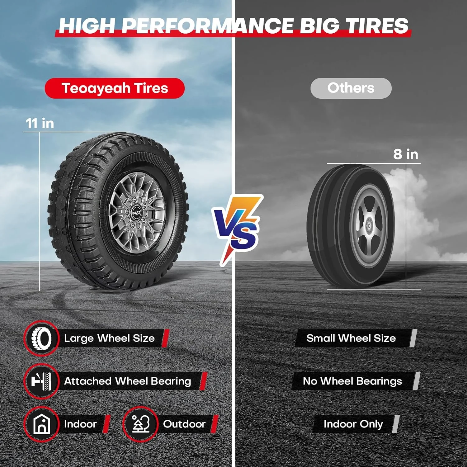 TEOAYEAH 2X35W Ride on Truck Car, 12V Electric Vehicle Toy w/Remote Control, Low Battery Voice Prompt, Wireless Music, Black