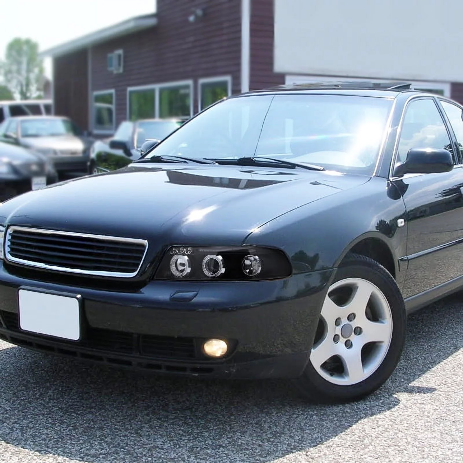 Spec-D Tuning Dual Halo Led Projector Headlights for 1999-2001 Audi A4 Head Light Assembly Left + Right Pair