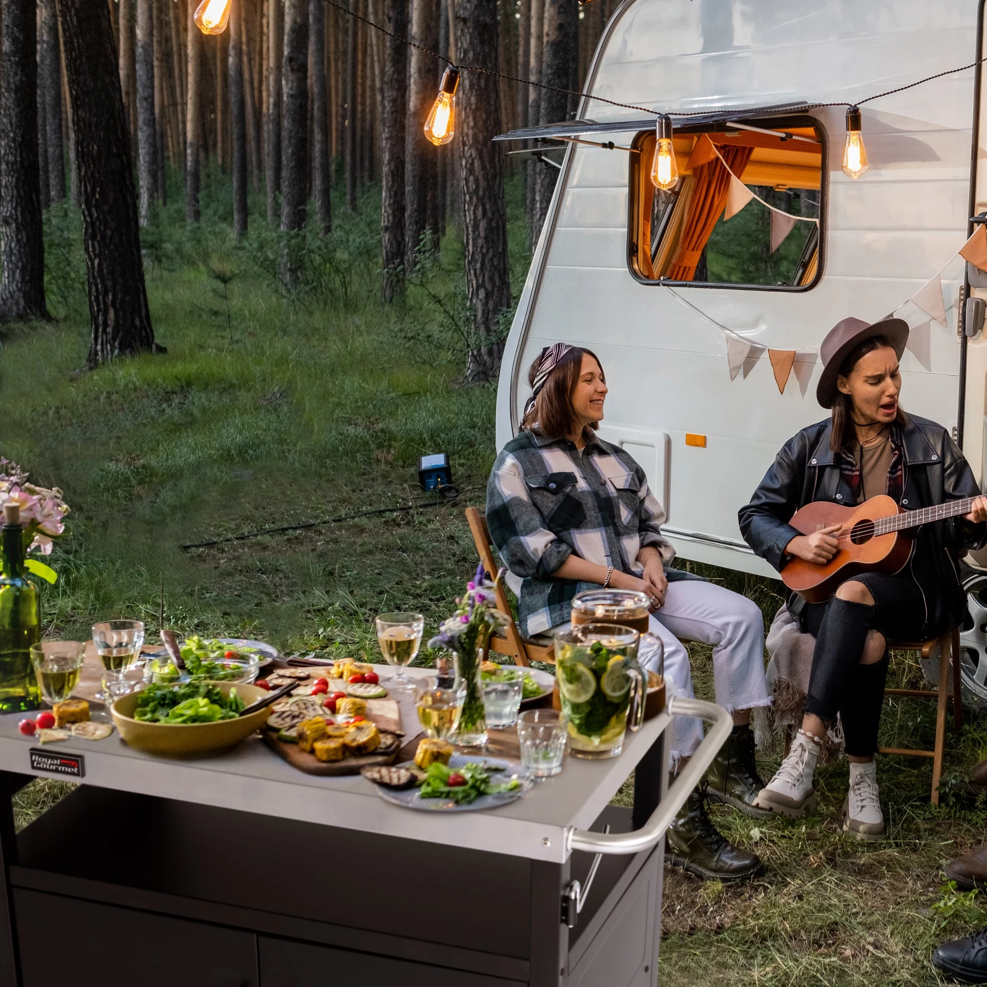 Royal Gourmet PC3403S Movable Kitchen Island Cart