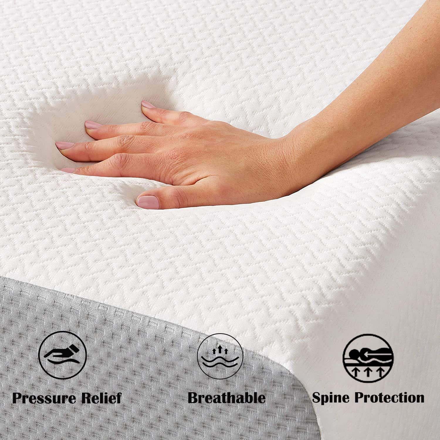 Memory Foam Mattress, Soft Plush Feel, 6 Inch, Twin
