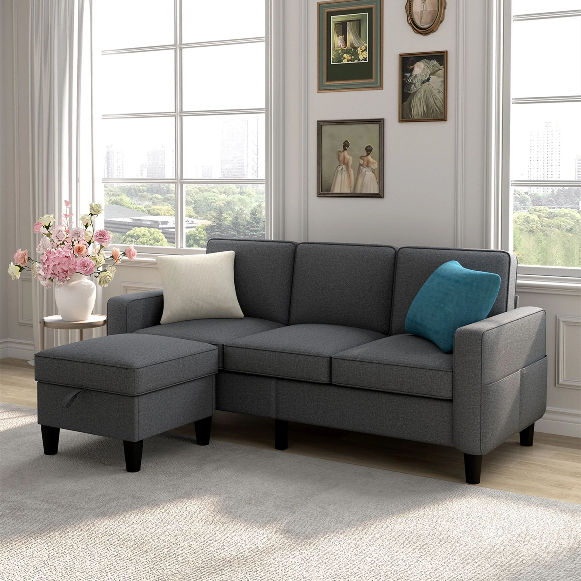 Aukfa Modern Sectional Sofa, 78