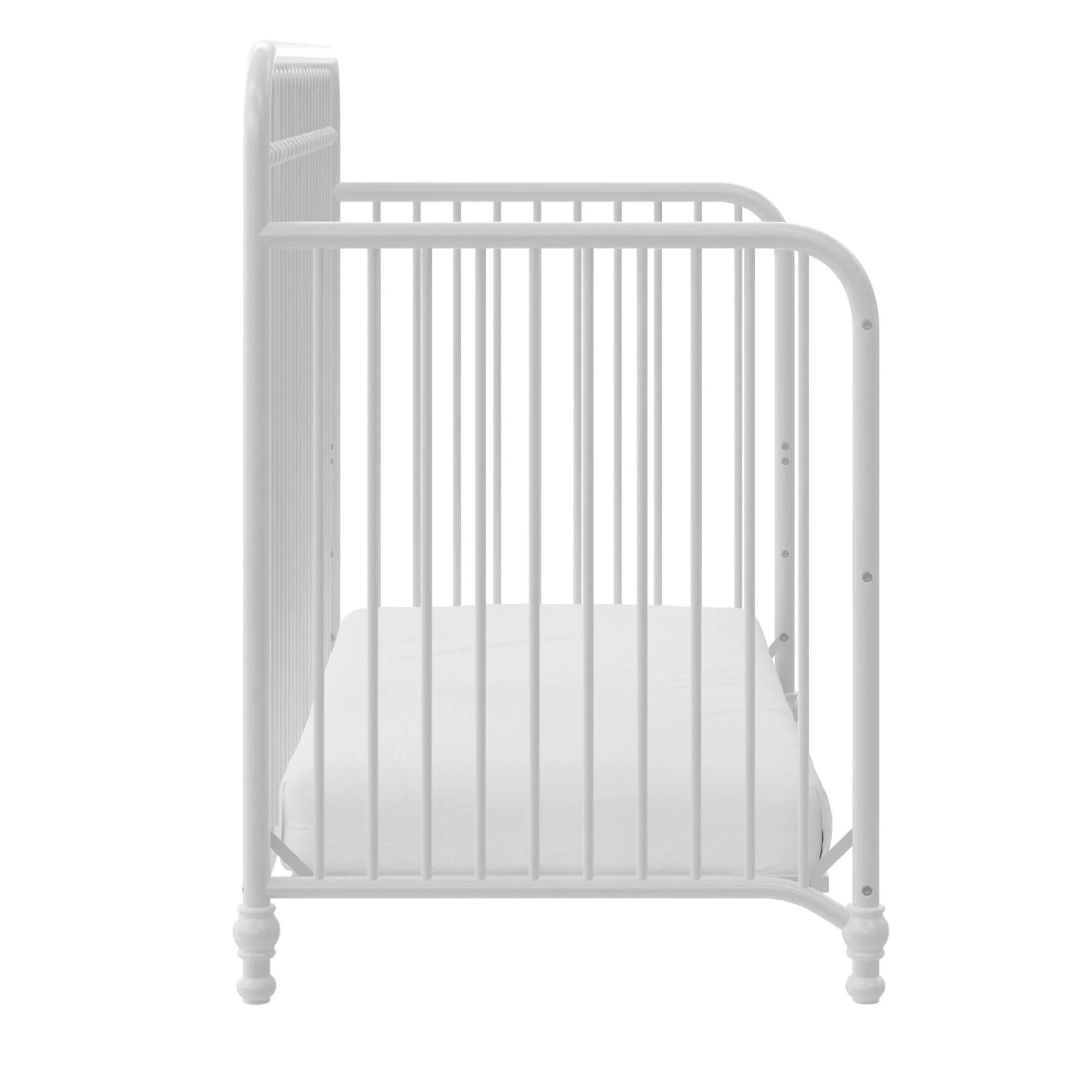 Little Seeds Ivy 3-in-1 Convertible Metal Crib, Off White