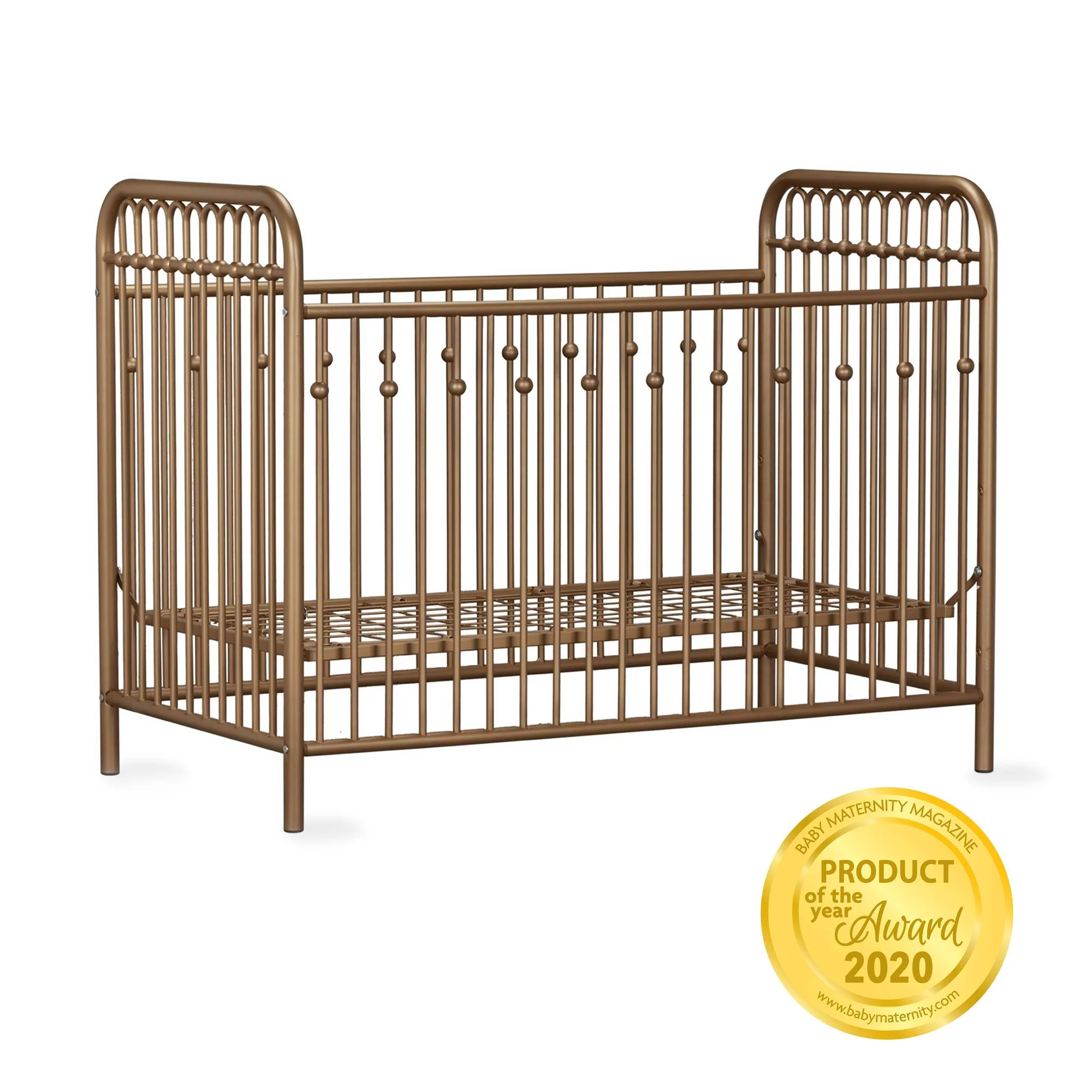 Little Seeds Monarch Hill Ivy Gold Metal Baby Crib