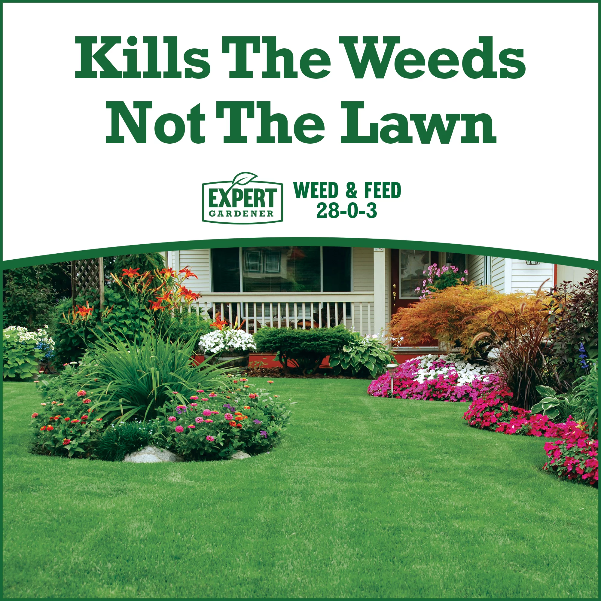 Expert Gardener Weed and Feed Lawn Food, 28-0-3 Fertilizer, 39.2 lb. - Covers 15,000 Sq. ft.