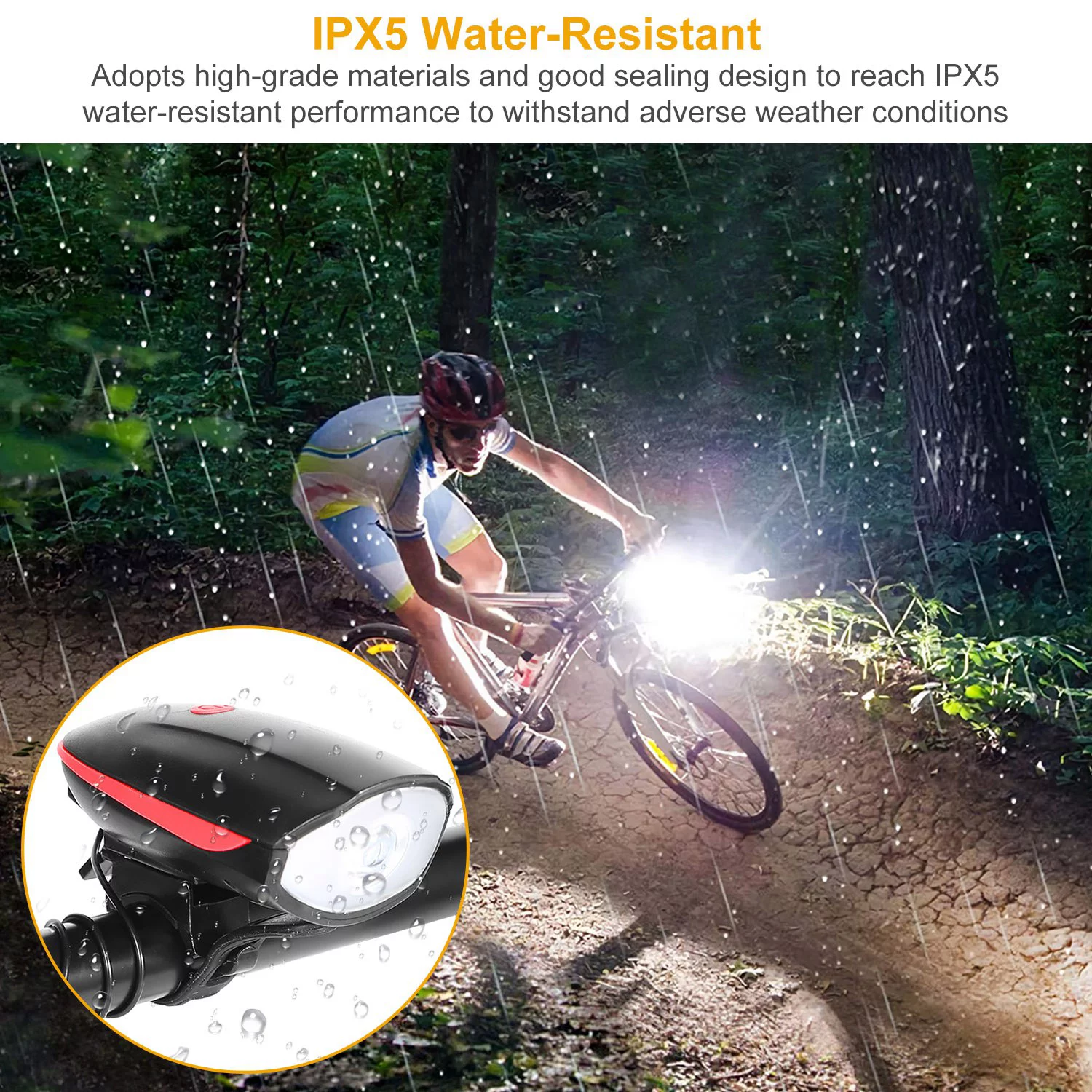 10000lm LED Bike Cycling Safety Light Set iMounTEK USB Rechargeable Bicycle Front Rear Tail Light