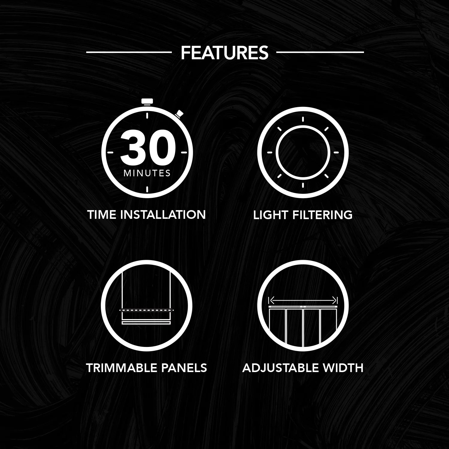 Chicology Privacy & Natural Woven Adjustable Sliding Panels