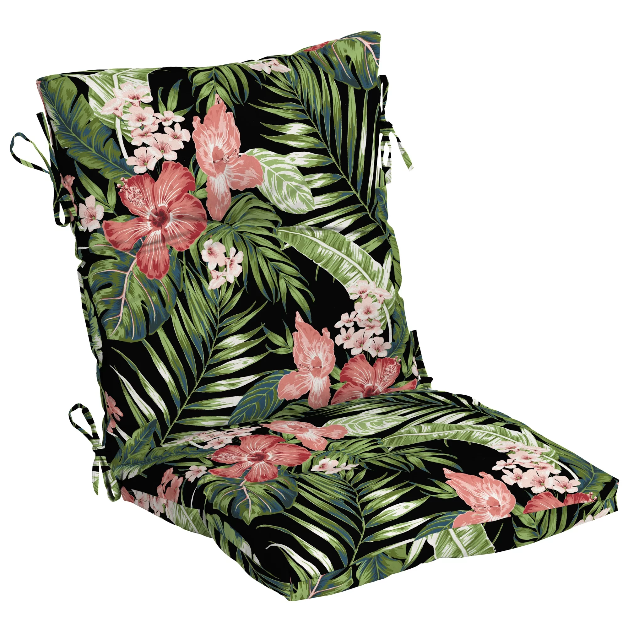 Better Homes & Gardens Outdoor Chair Cushion Kamala Black Tropical Kamala Black Tropical