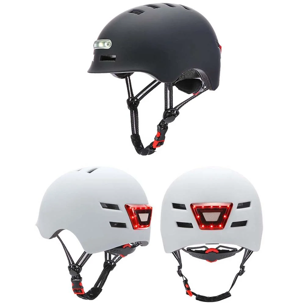 Cycling Helmet Breathable & Comfortable Safety Helmet with Front & Rear Light 4 Light Modes for Men Women Bike E-Bike Electric Scooter