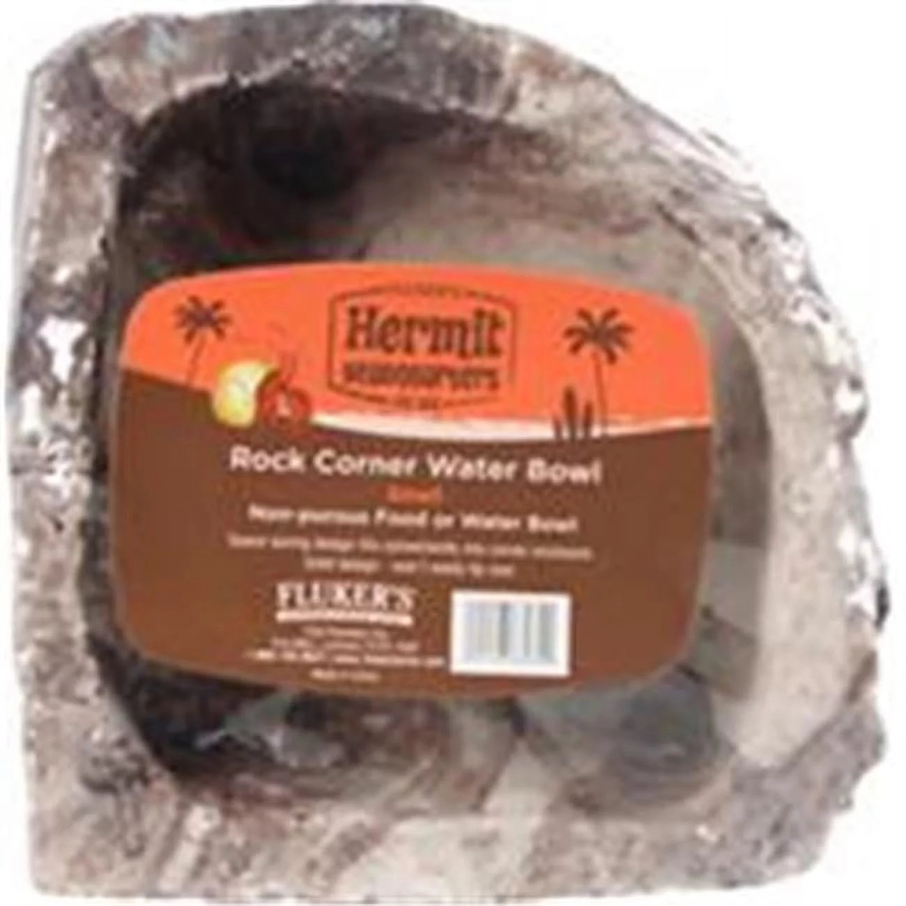 Fluker's Rock Resin Corner Water Bowl for Hermit Crabs, Small