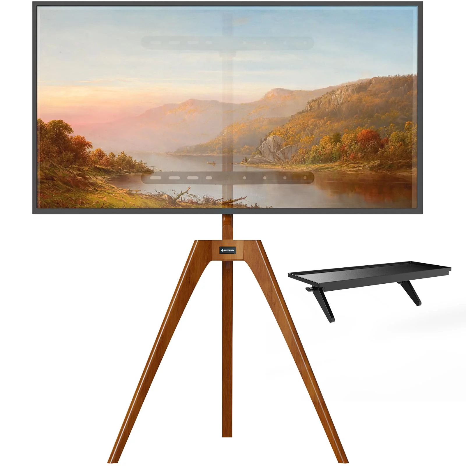 PUTORSEN Premium Wood Easel TV Stand