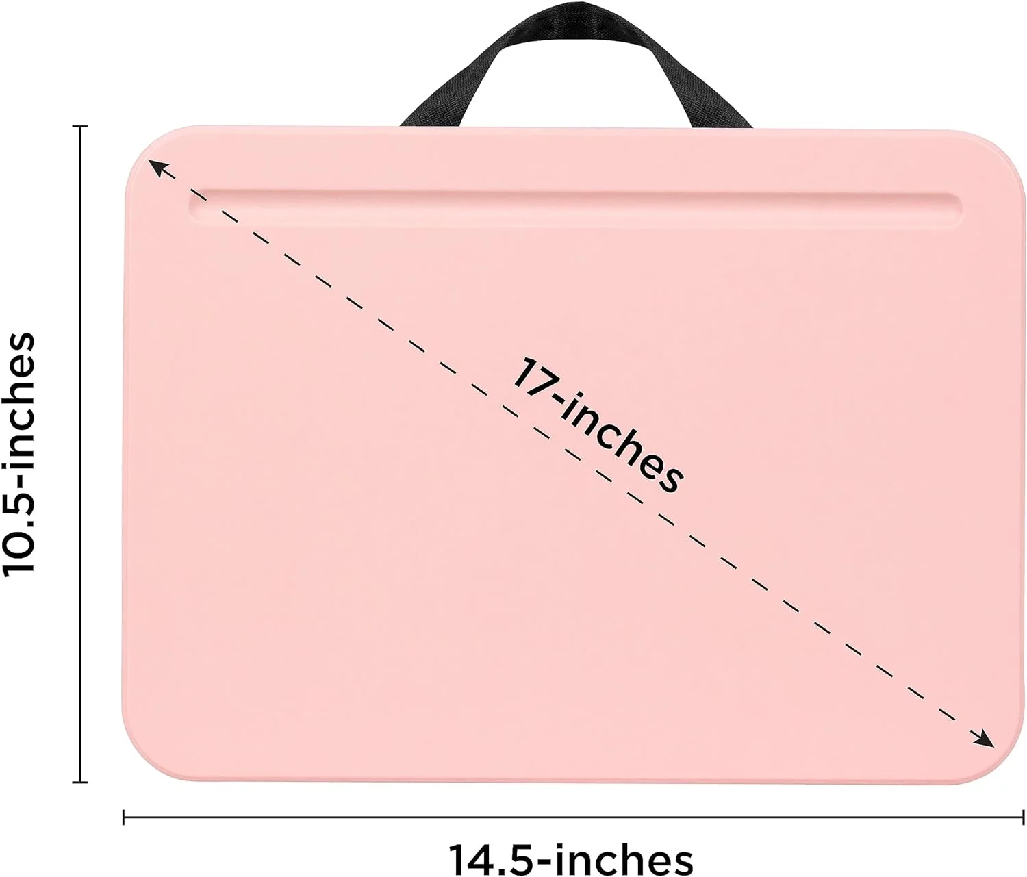 LAPGEAR Compact Lap Desk - Rose Quartz - Fits up to 15 Inch Laptops - Style No. 43104