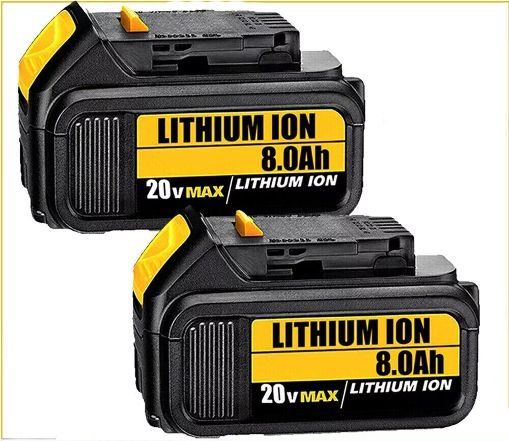 2 Pack For DeWalt 20V 20 Volt Max XR 8.0AH Lithium Ion Battery DCB206-2 DCB205-2