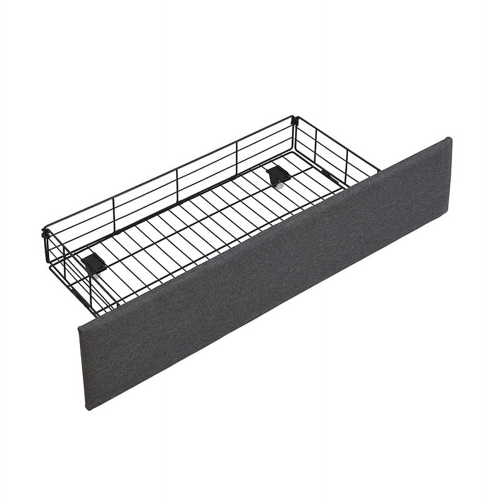 CoSoTower Queen Bed Frame, Storage Headboard with Charging Station, Solid and Stable, Noise Free, No Box Spring Needed, Easy Assembly