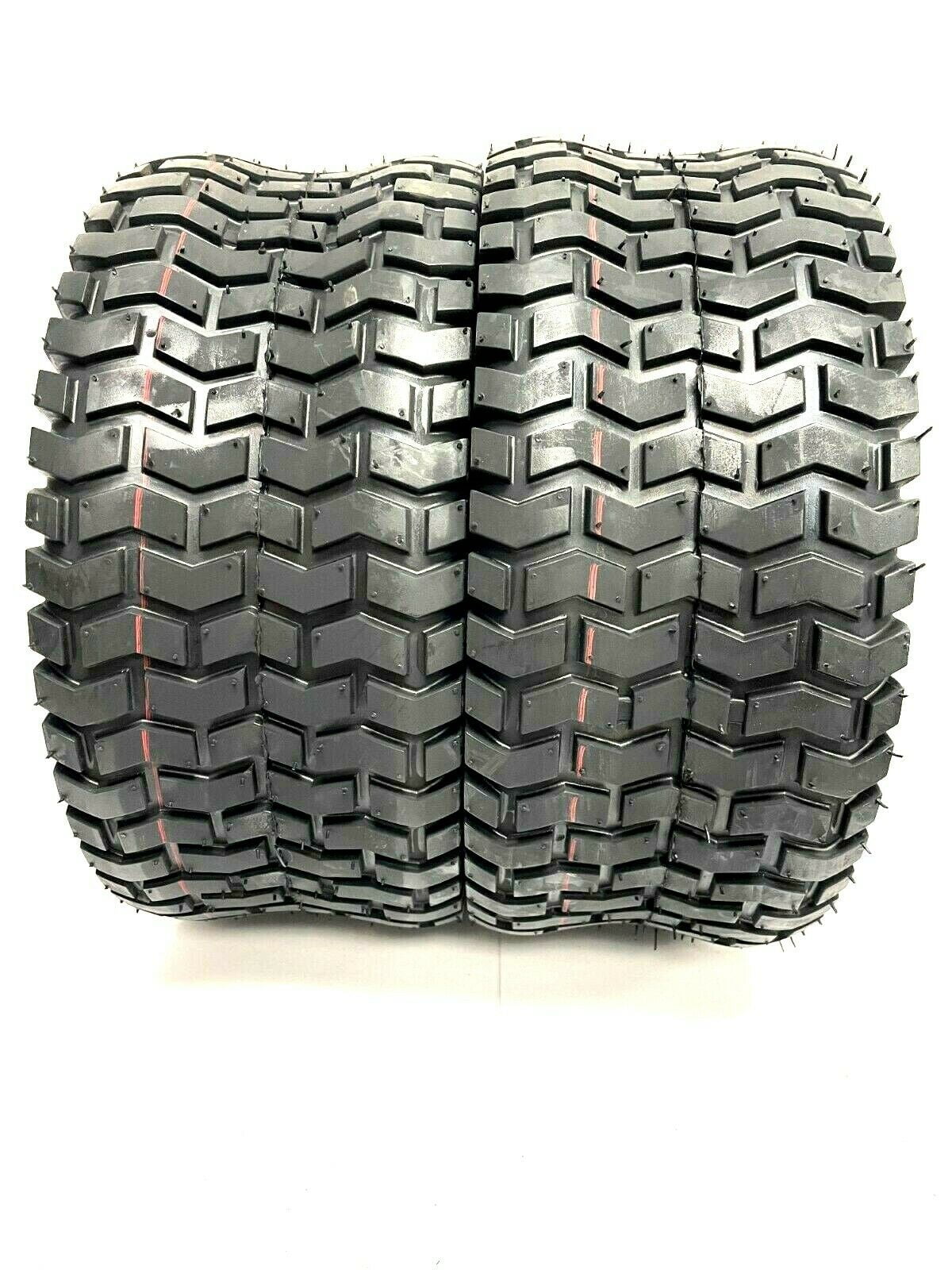 Justubes Two Tire Lawn Tubeless 15x6.00-6 Turf Tire 4 Ply Lawn Mower Tractor 15x6-6 NHS