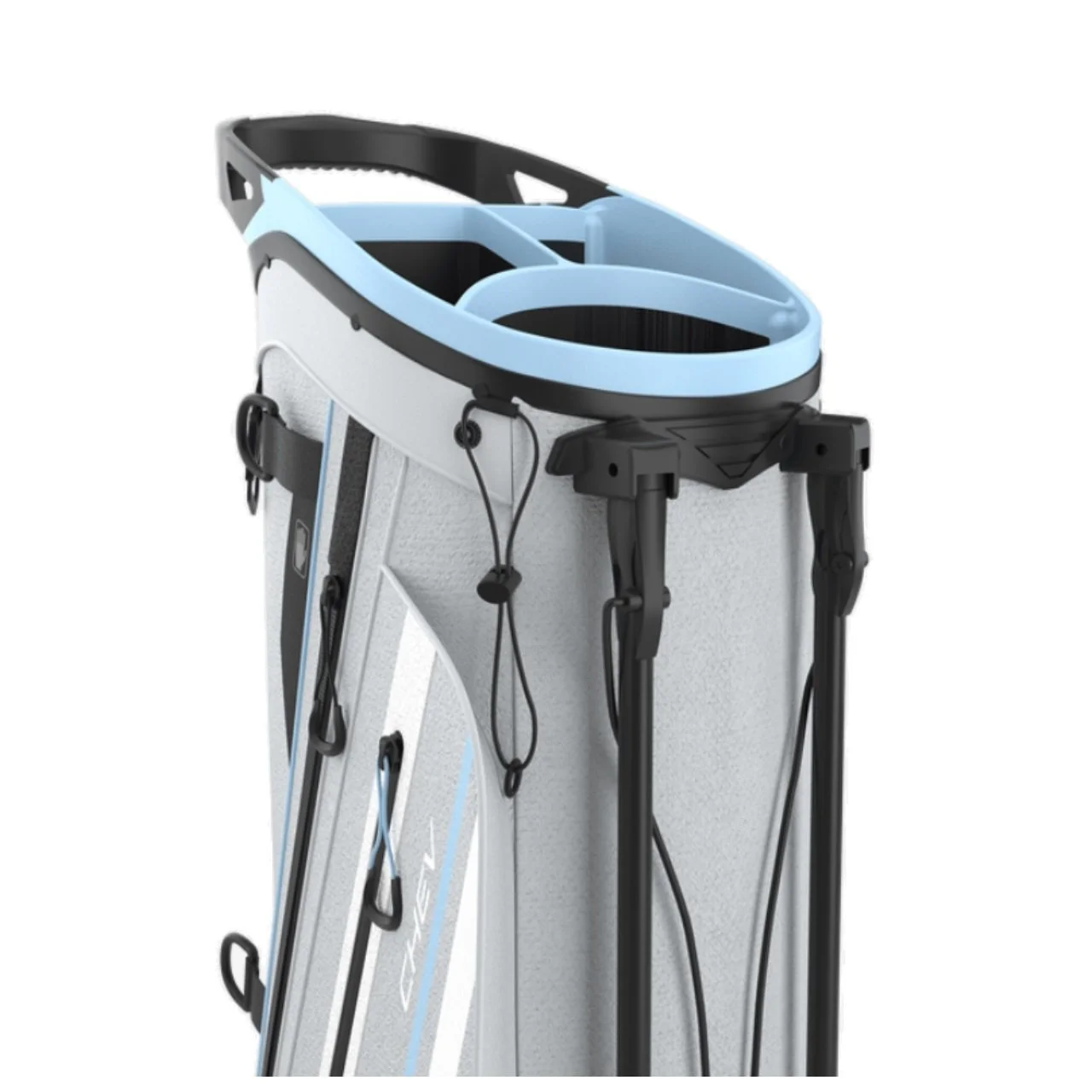 NEW Callaway Golf 2024 Chev Stand / Carry Bag 4-Way Top - Silver / Glacier