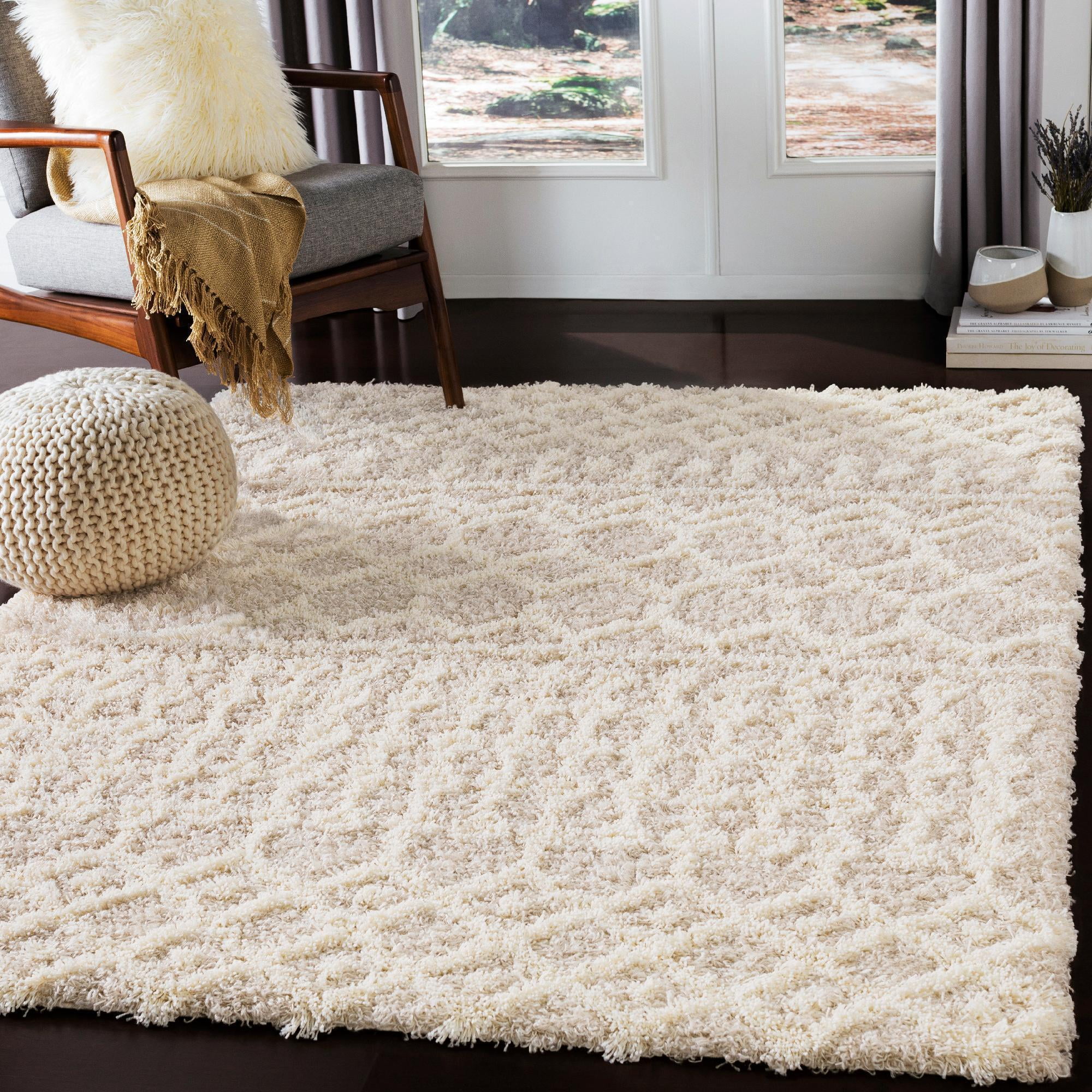 Mark&Day Area Rugs, 8ft Round Carter Global Cream Beige Area Rug (7'10