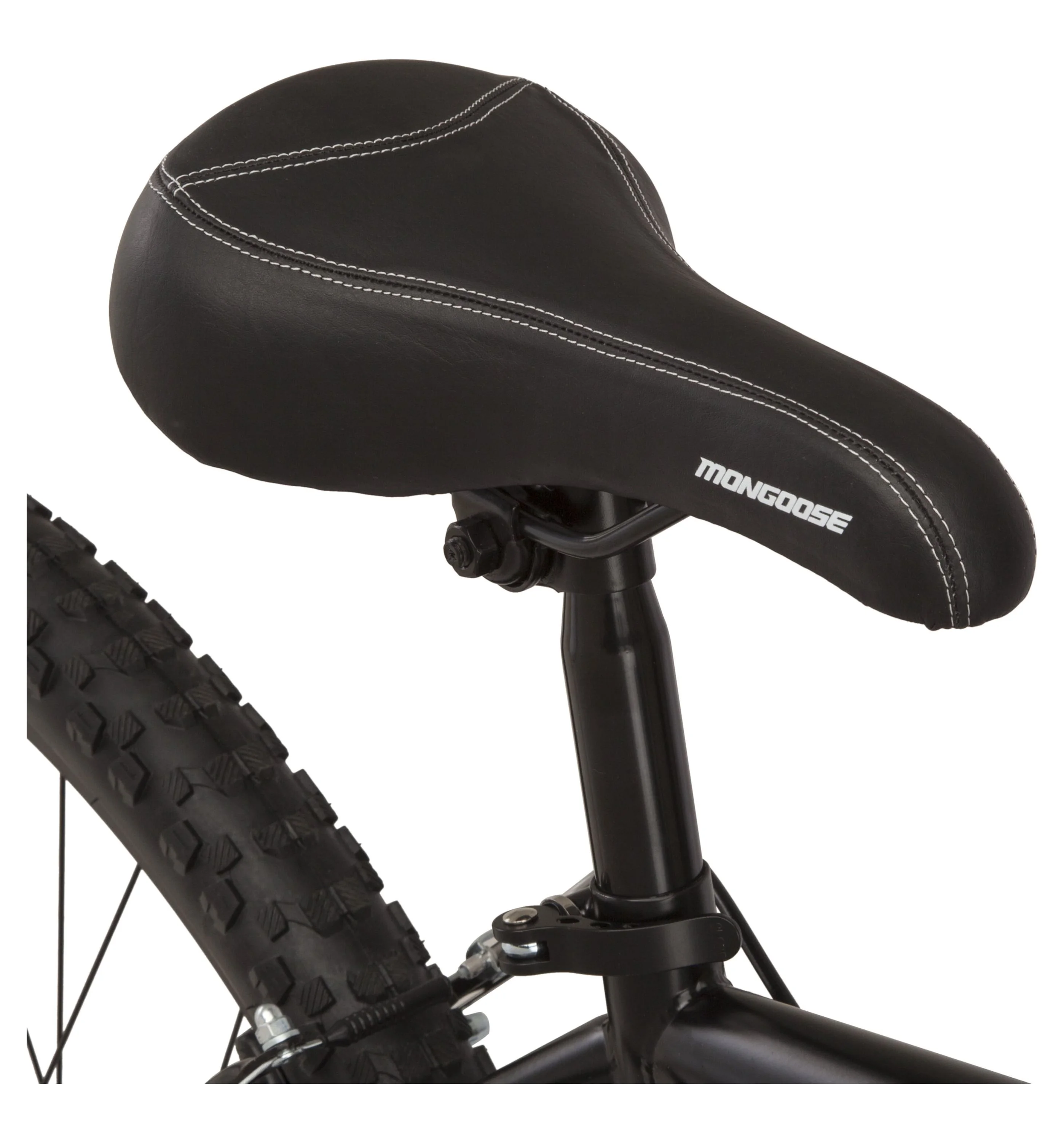 Mongoose Excursion Men's Mountain Bike, 29 inch wheels, 21 speeds, black / white