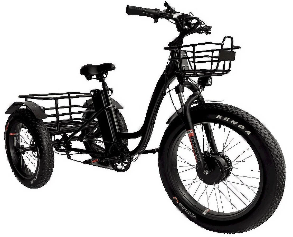 Fat Tire Electric Tricycle Trike 750W/1200W Power, All-Terrain Ride