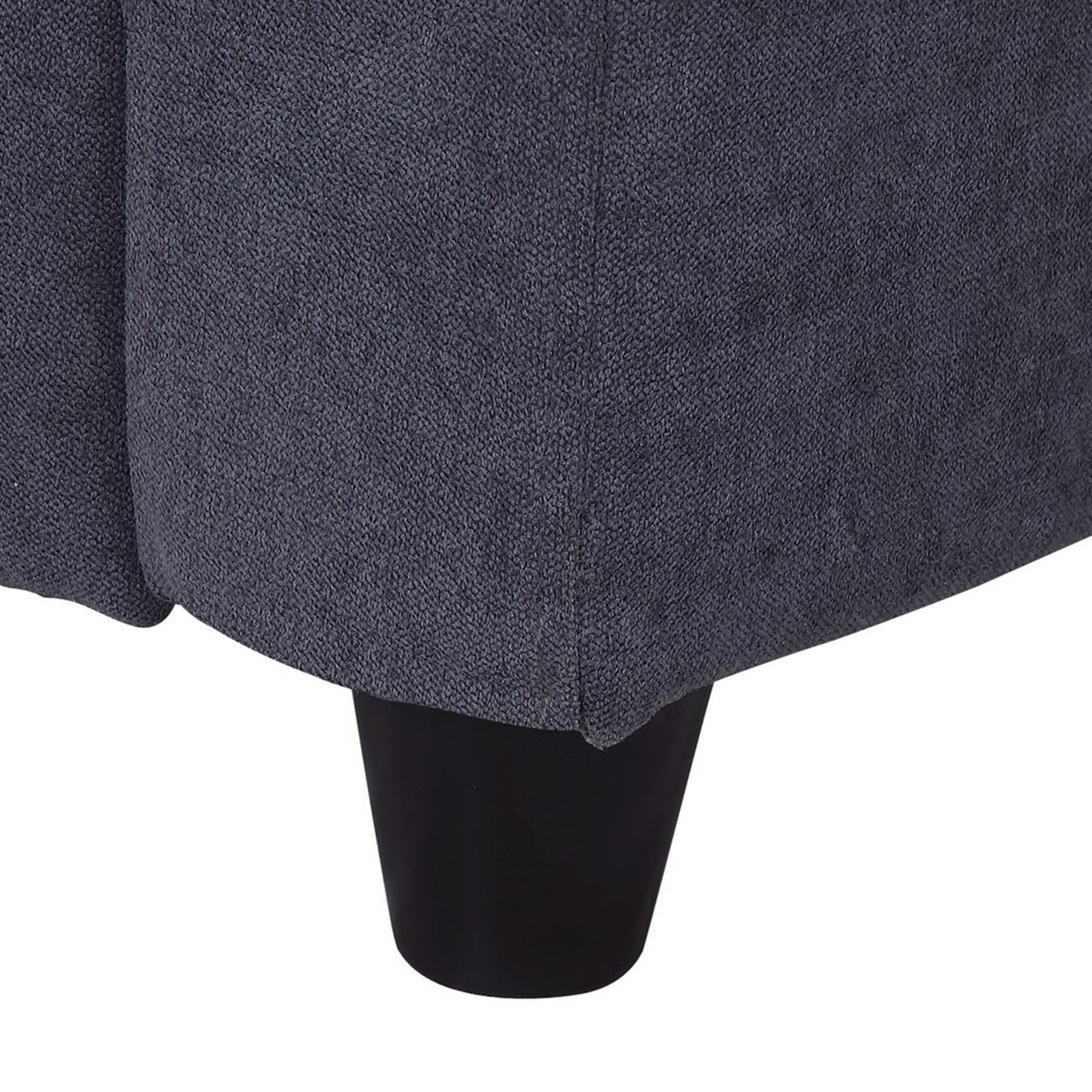 HONBAY Convertible Sectional Sofa Couch, L-Shaped Couch with Modern Linen Fabric for Small Space Dark Grey