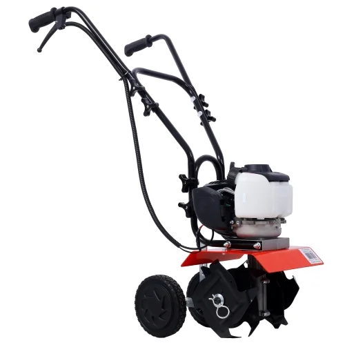 Mini Tiller Cultivator, Powerful 37.7cc 4-stroke Viper Engine, Gear Drive Transmission, Mini Cultivator with 4-Cycle Engine