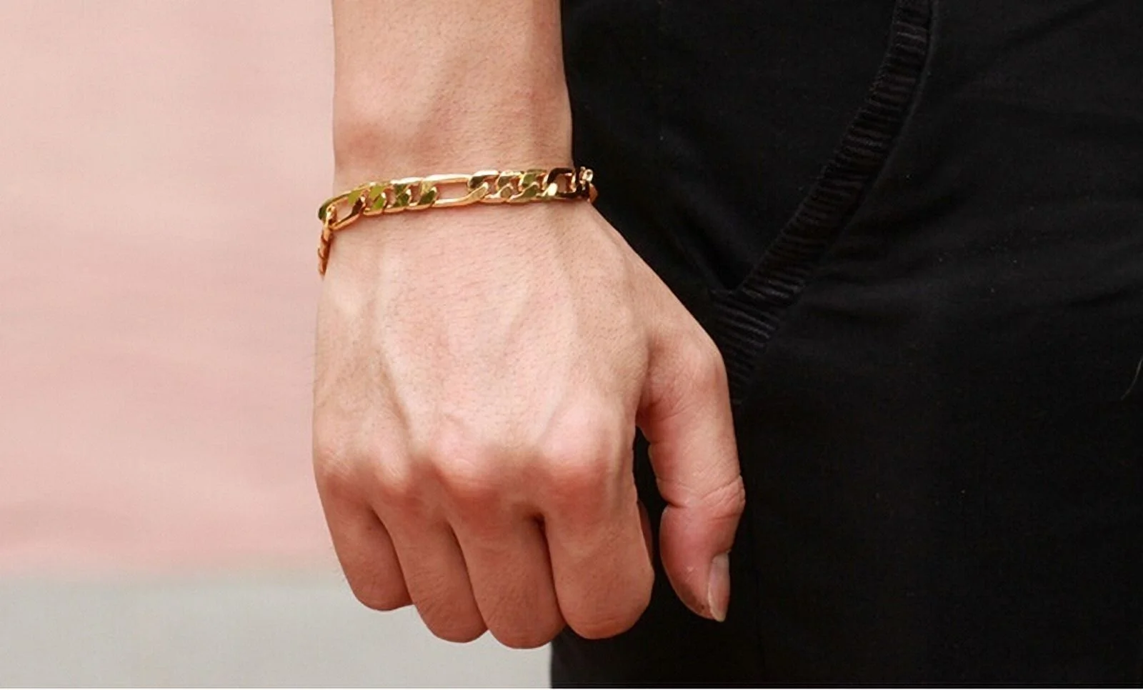 2015 Men New Fashion Cool 18K Gold Bracelet Personalized Jewelry Chain Bracelet