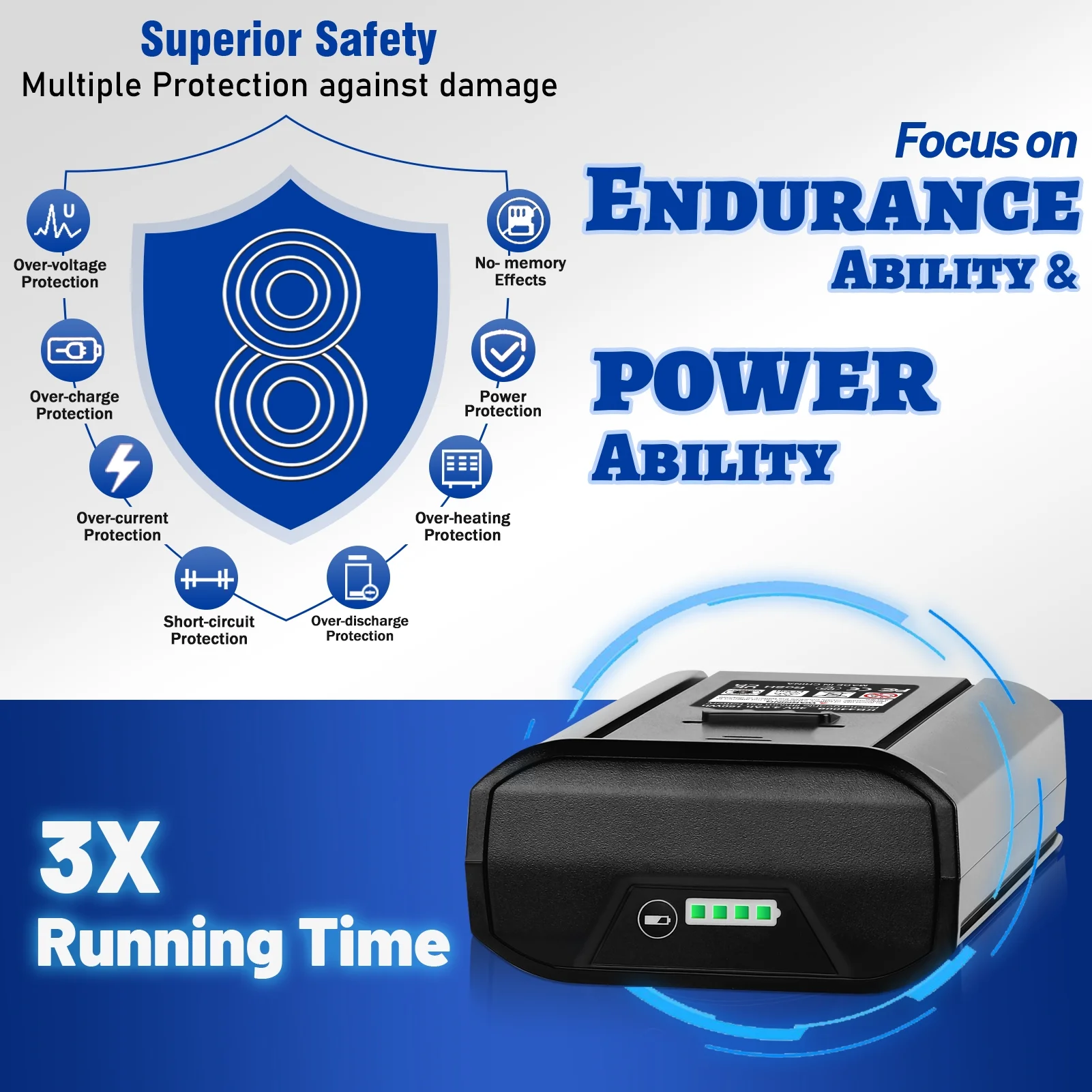 TenHutt 40V 4.0Ah Replacement for Kobalt 40V Battery Rechargeable Lithium Ion Cordless Power Tool Battery KB540C-06 KB245-06 KB240-06 Kb540-06