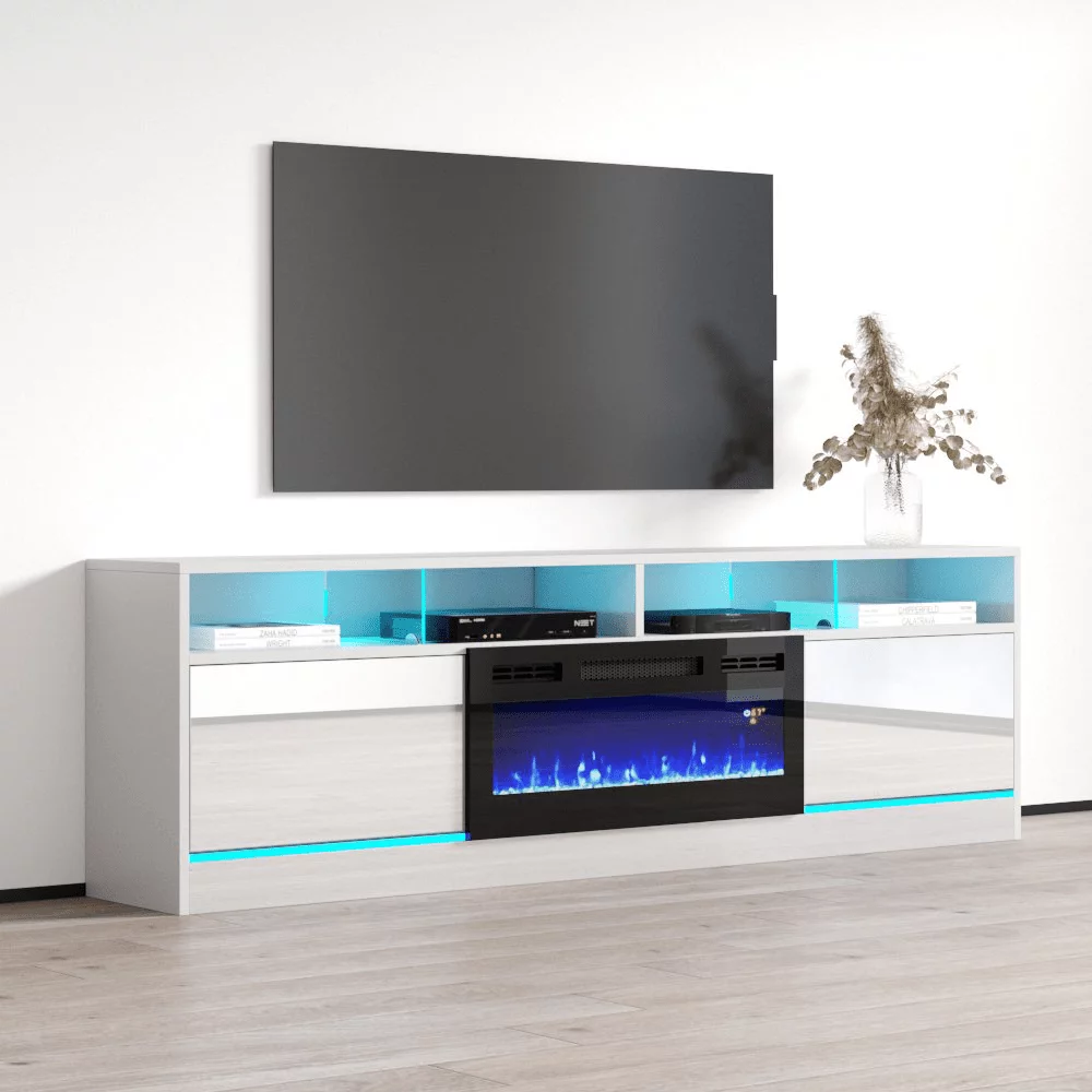Disparo BL-05 Fireplace TV Stand for TVs up to 90
