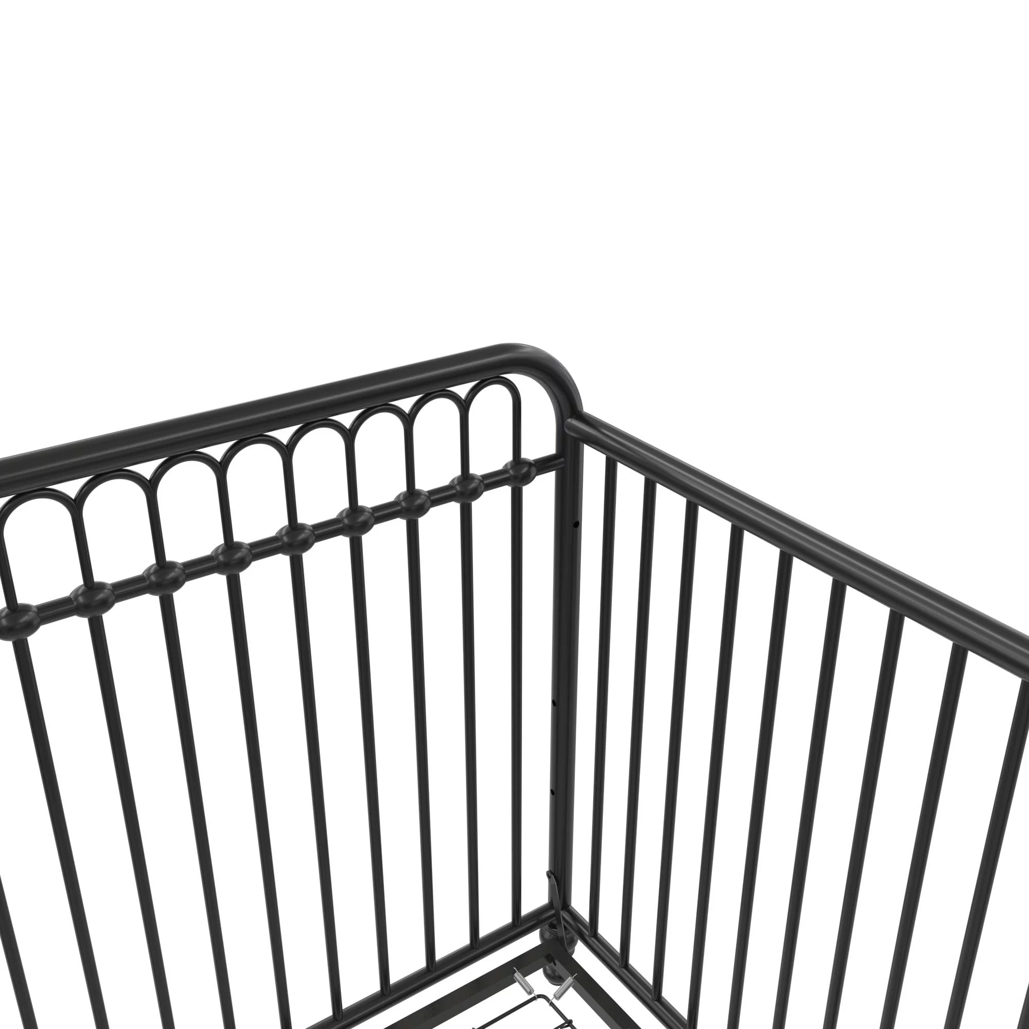 Little Seeds Raven 3-in-1 Convertible Metal Crib, Nursery Furniture, Black
