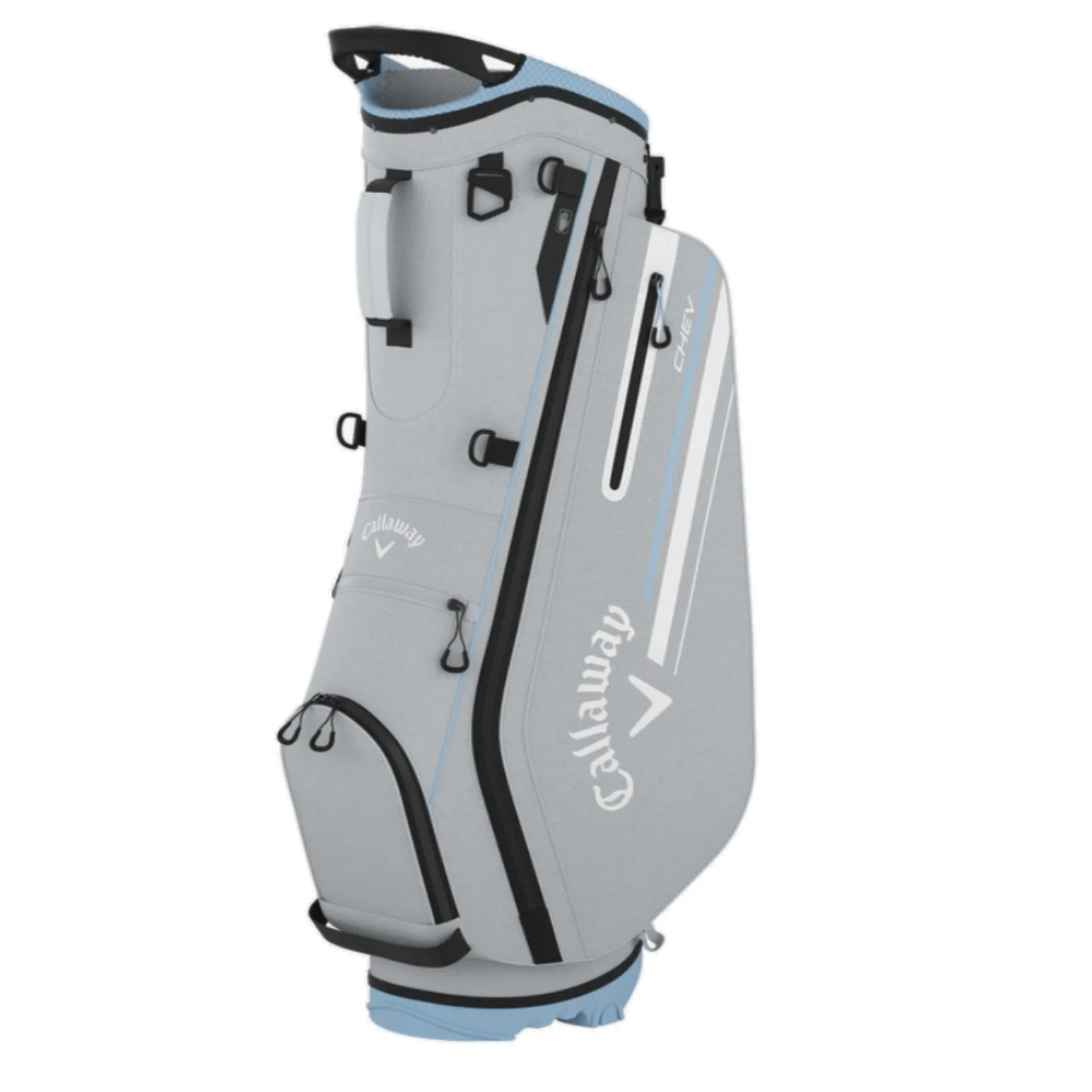 NEW Callaway Golf 2024 Chev Stand / Carry Bag 4-Way Top - Silver / Glacier