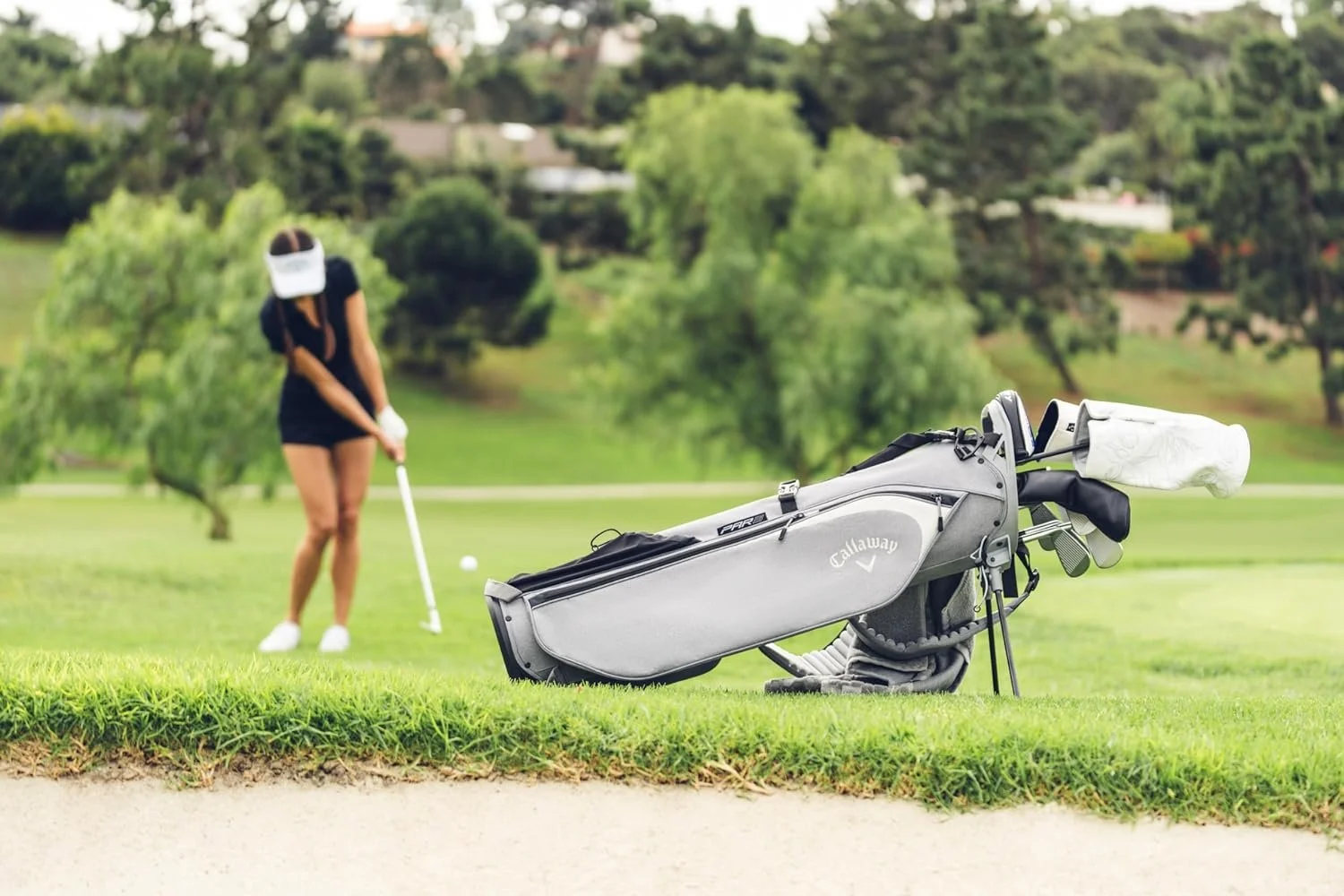 Callaway 2024 Par 3 Golf Stand Bag White Navy Red