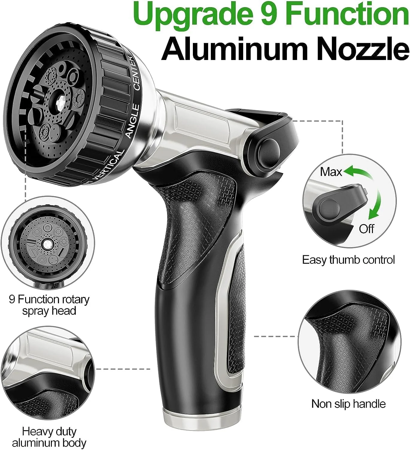 SPECILITE 150ft 304 Stainless Steel Garden Hose Metal, Heavy Duty Water Hoses with Nozzles for Yard, Outdoor - Flexible, Never Kink & Tangle, Puncture Resistant