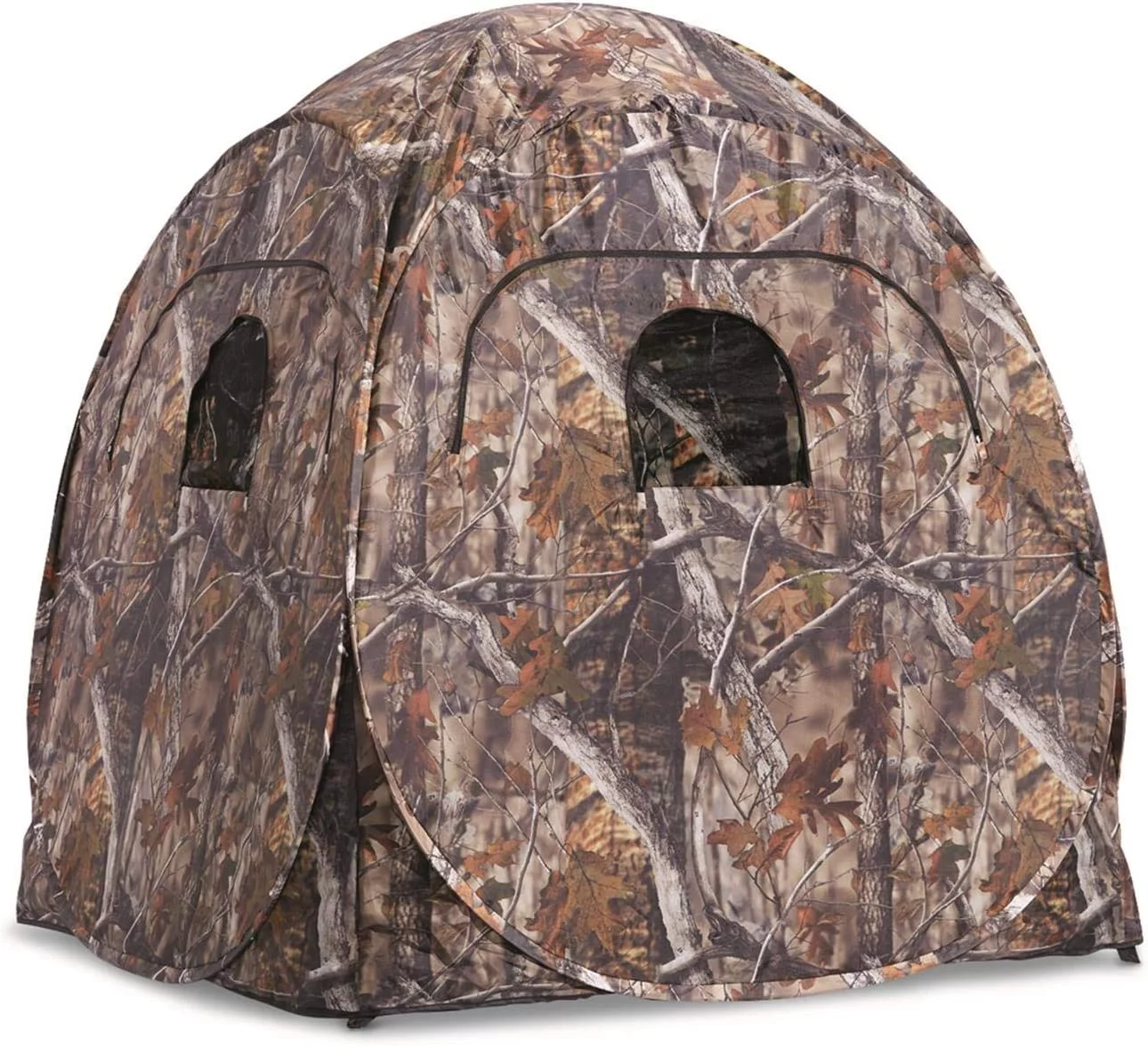 Guide Gear Deluxe Pop-Up Hunting Ground Blind, 1-2 Person Tent, Hunting Gear, Equipment, and Accessories, 4-Panel Spring Steel