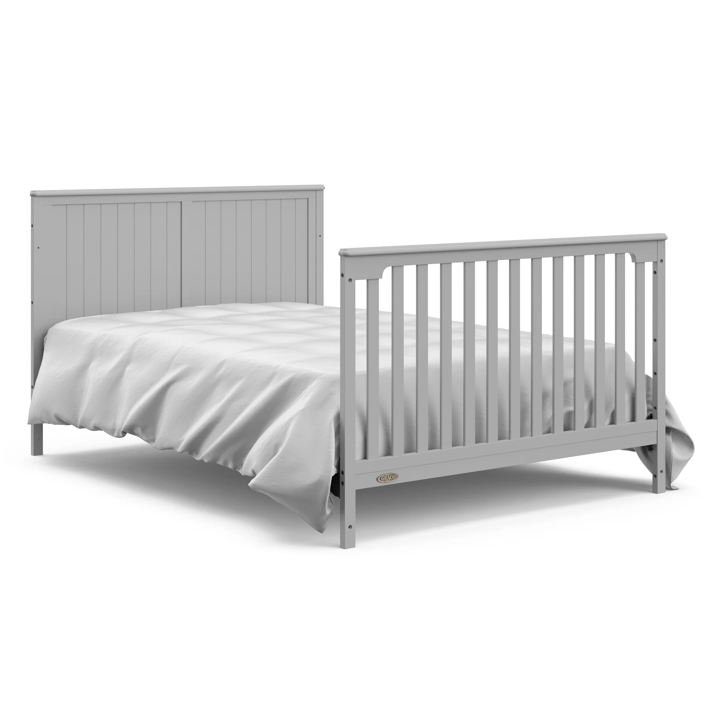 Graco Hadley 5-in-1 Convertible Crib and Changer with Drawer, Pebble Gray