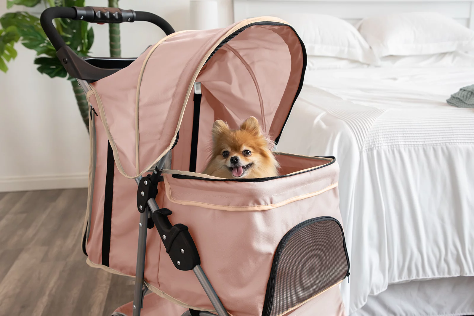 Paws & Pals Dog Stroller 3 Wheels, Pink