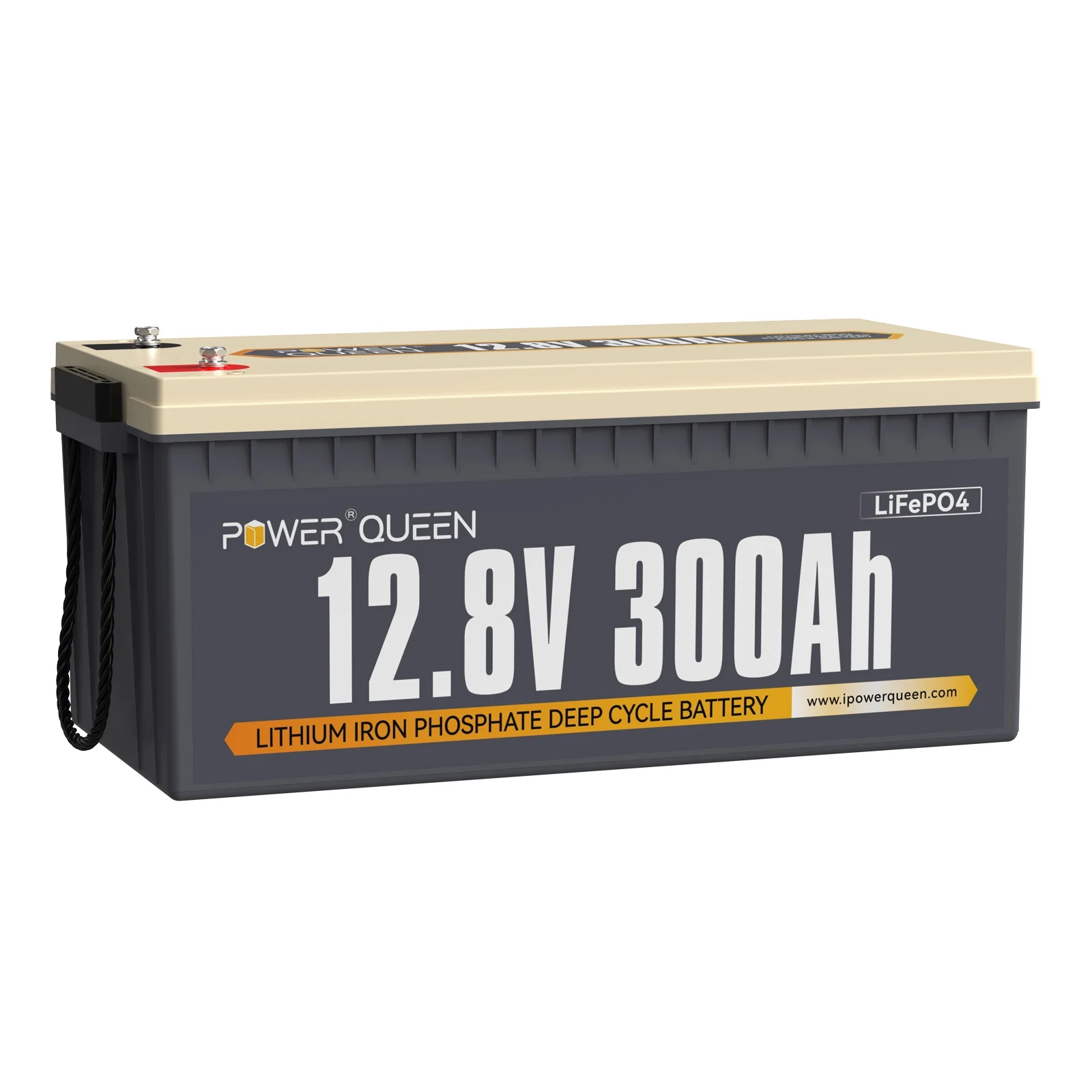 Power Queen 12V 300Ah LiFePO4 Lithium Battery 3840Wh 200A BMS for Solar RV Camper Off Grid Cabin