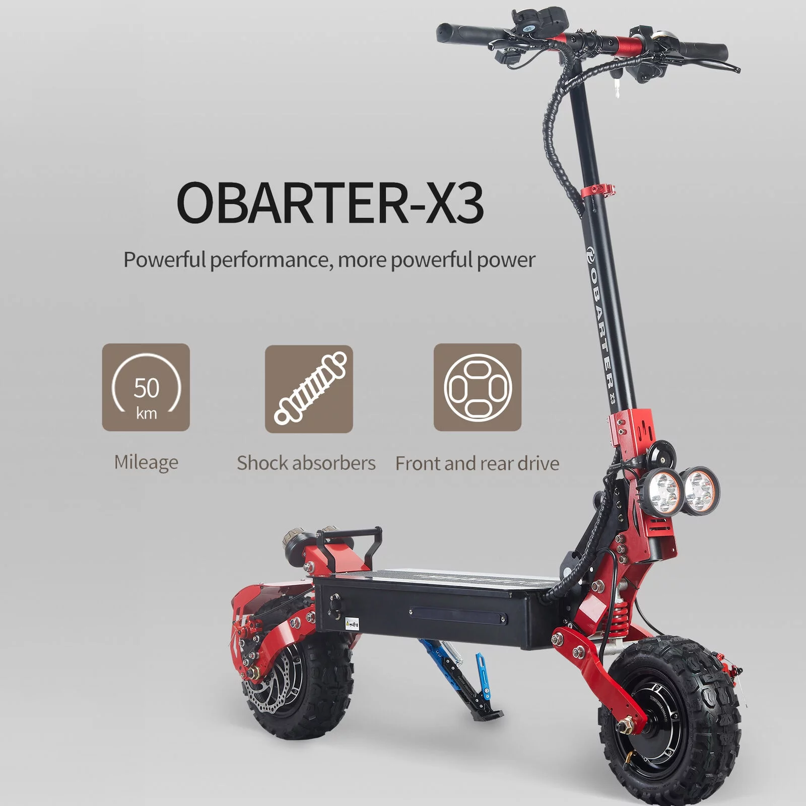 Foldable Electric Scooter for Adults - 21 Ah 2400W Motor, 11