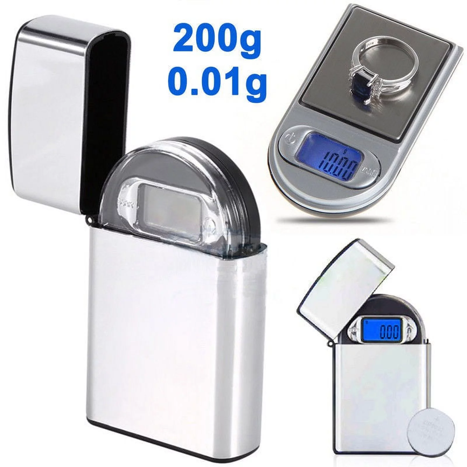 0.01g x 200g Gram Mini Digital Pocket Scale Jewelry Diamond Weight Silver Lighter Scale